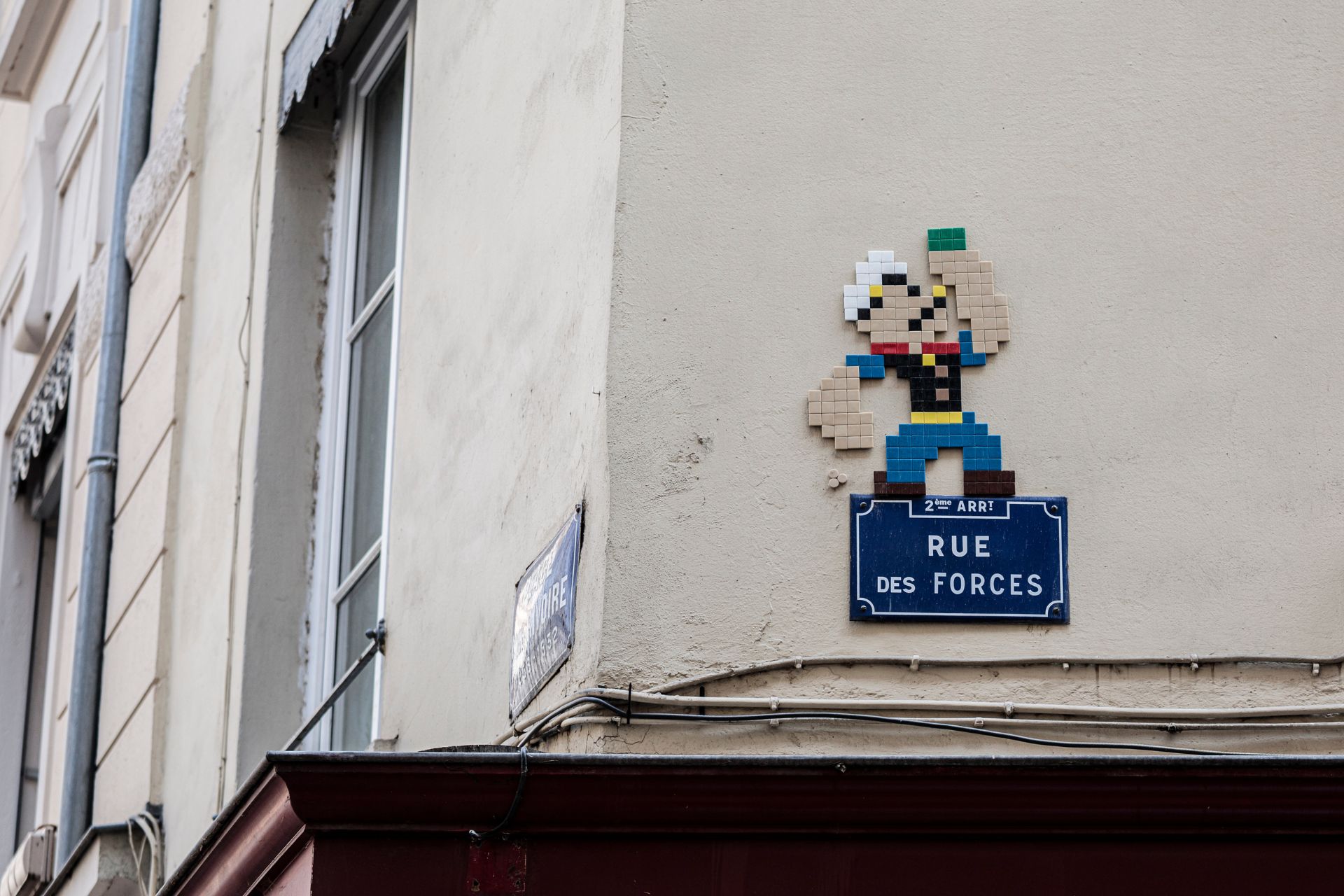 Popeye de MifaMosa rue des Forces - © Brice Robert